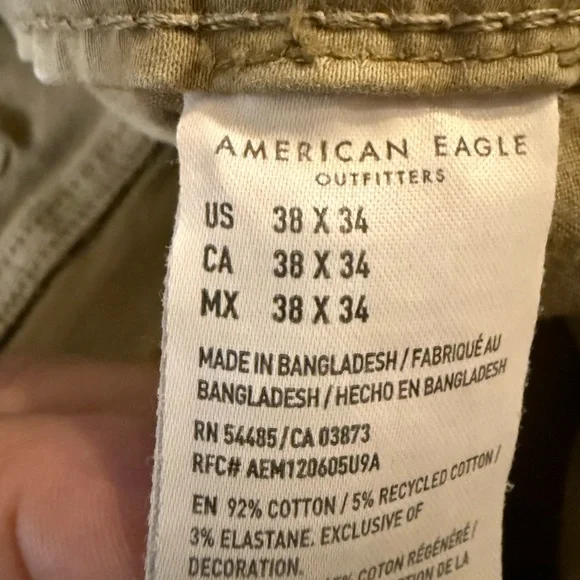American Eagle Outfitters Khaki Flex Pants 38x34 - Picture 5 of 6